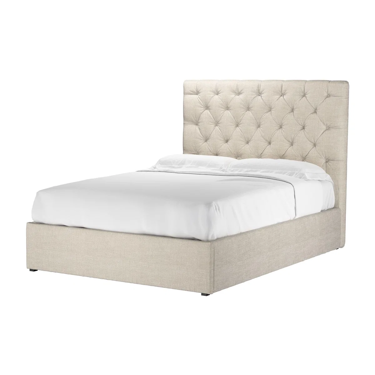Rosalie 130cm Double Ottoman Bed in Jasmine Silky Jacquard Weave – image 1