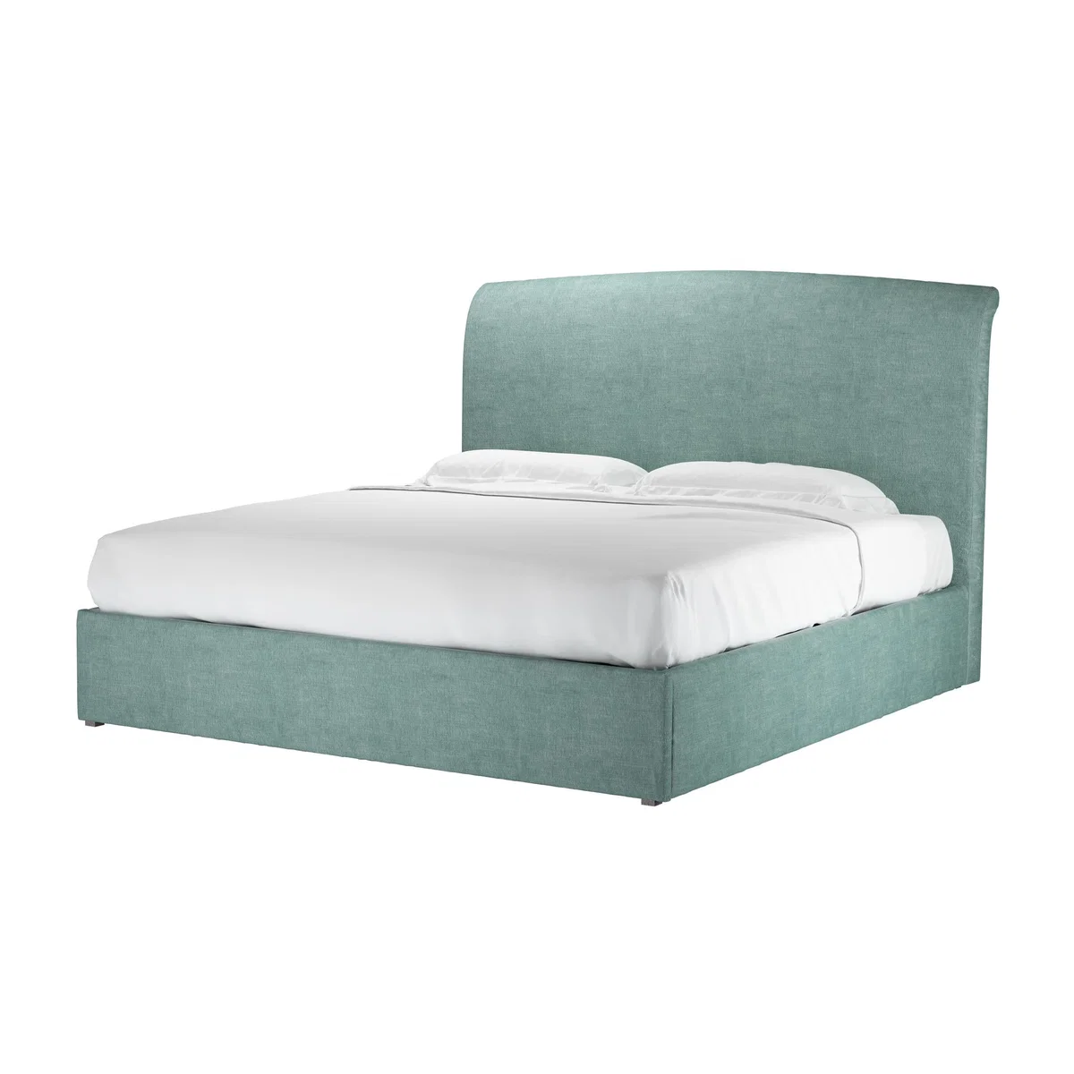 Thea Super King Ottoman Bed in Sea Spray Aquaclean Clever Chenille – image 1