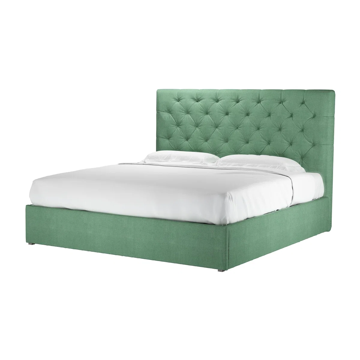 Rosalie 130cm Super King Ottoman Bed in Celadon Easy Cotton – image 1