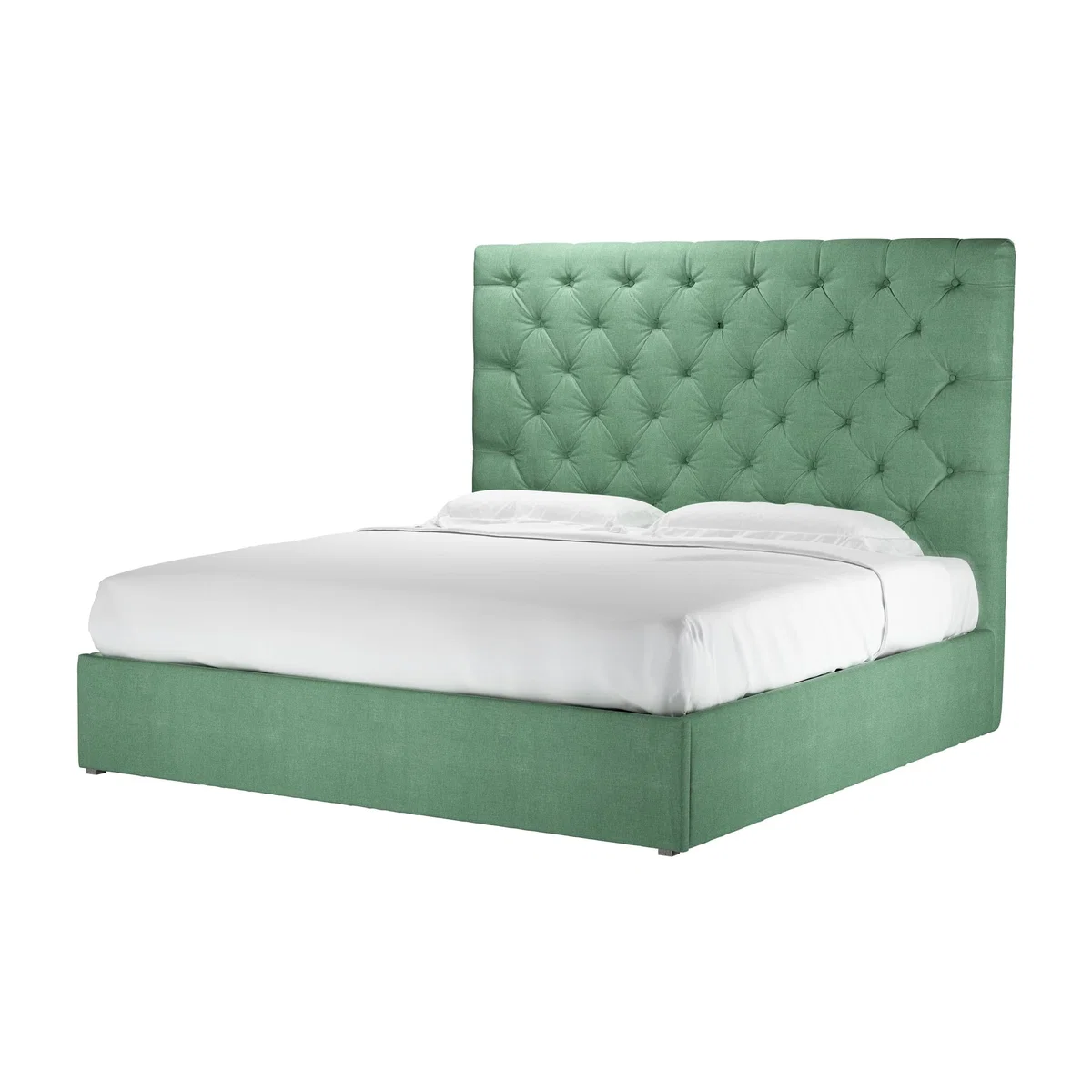 Rosalie 150cm Super King Ottoman Bed in Celadon Easy Cotton – image 1
