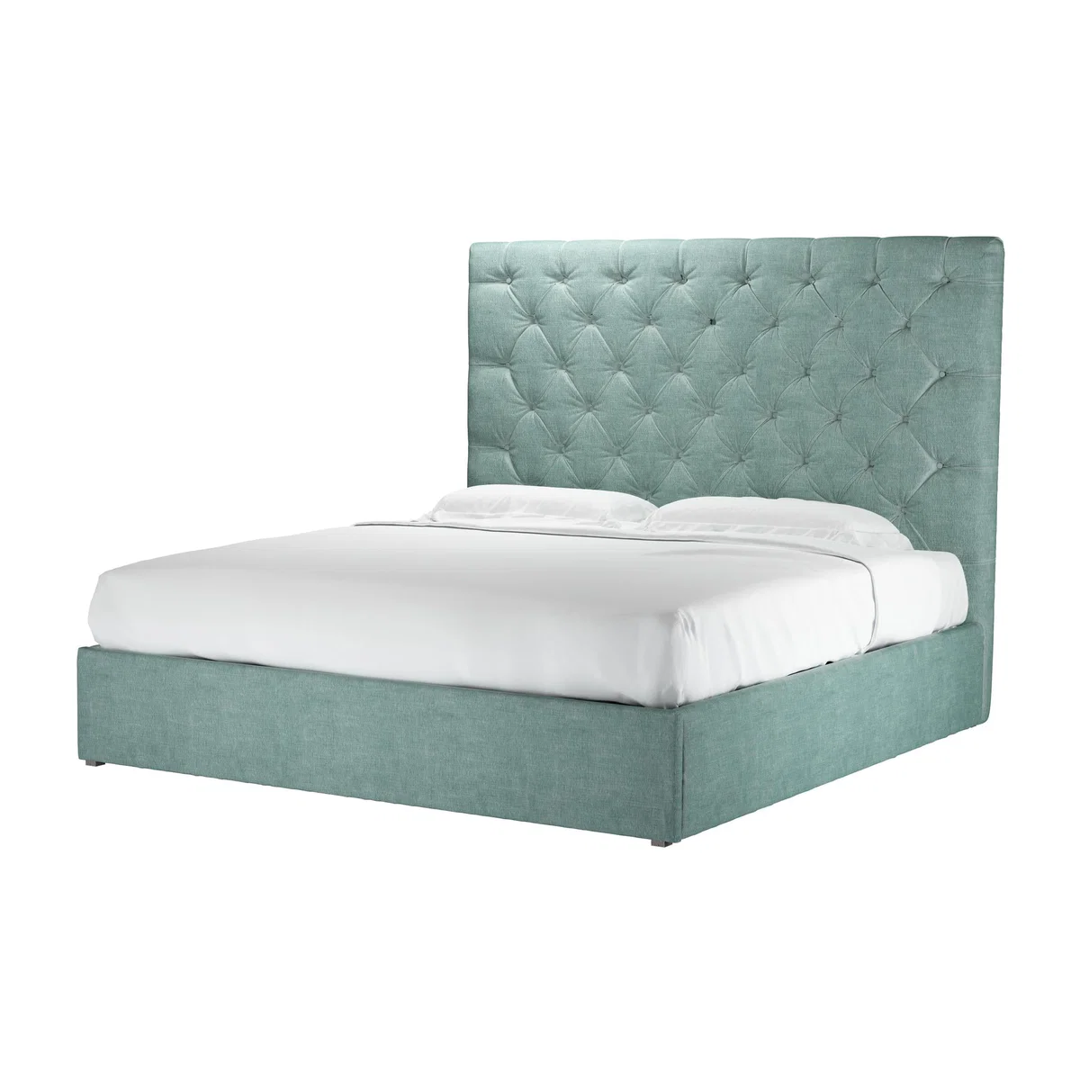 Rosalie 150cm Super King Ottoman Bed in Sea Spray Aquaclean Clever Chenille – image 1