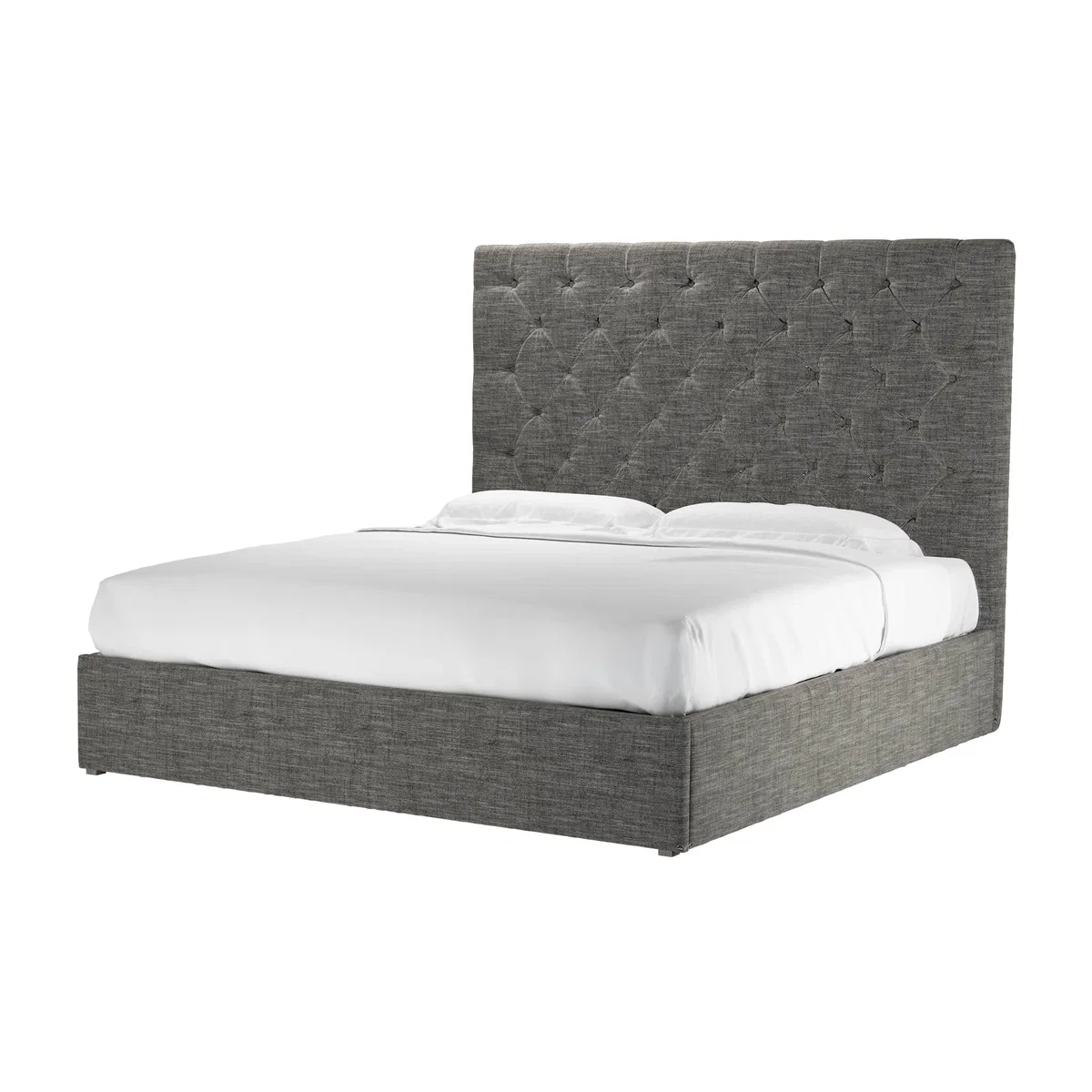 Rosalie 150cm Super King Ottoman Bed in Liquorice Baylee Multi-Tone Viscose Linen – image 1