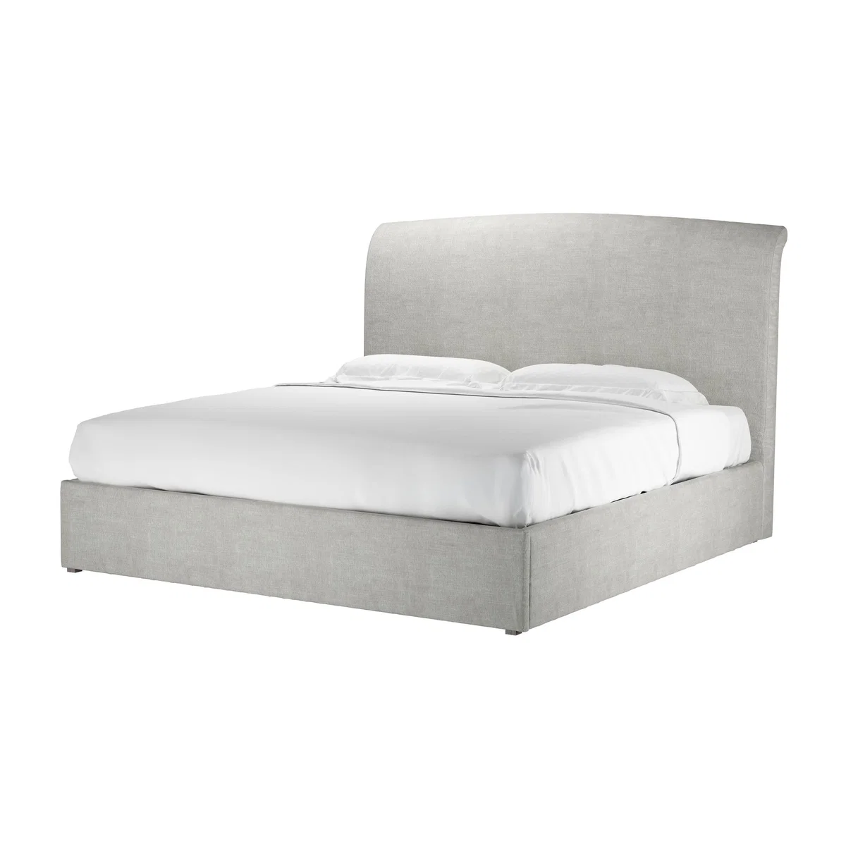 Thea Super King Ottoman Bed in Fog Aquaclean Clever Chenille – image 1