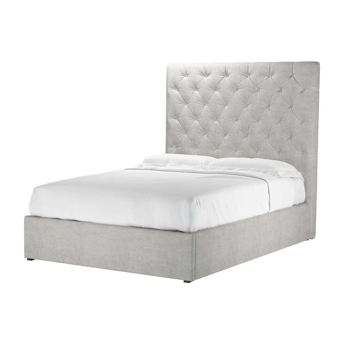 Rosalie 150cm Double Ottoman Bed in Fog Aquaclean Clever Chenille – image 1