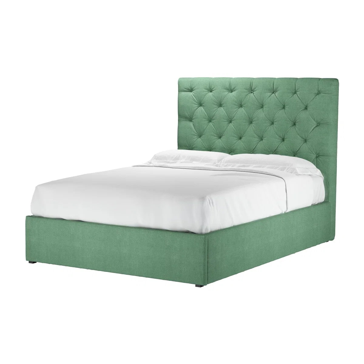 Rosalie 130cm Double Ottoman Bed in Celadon Easy Cotton – image 1