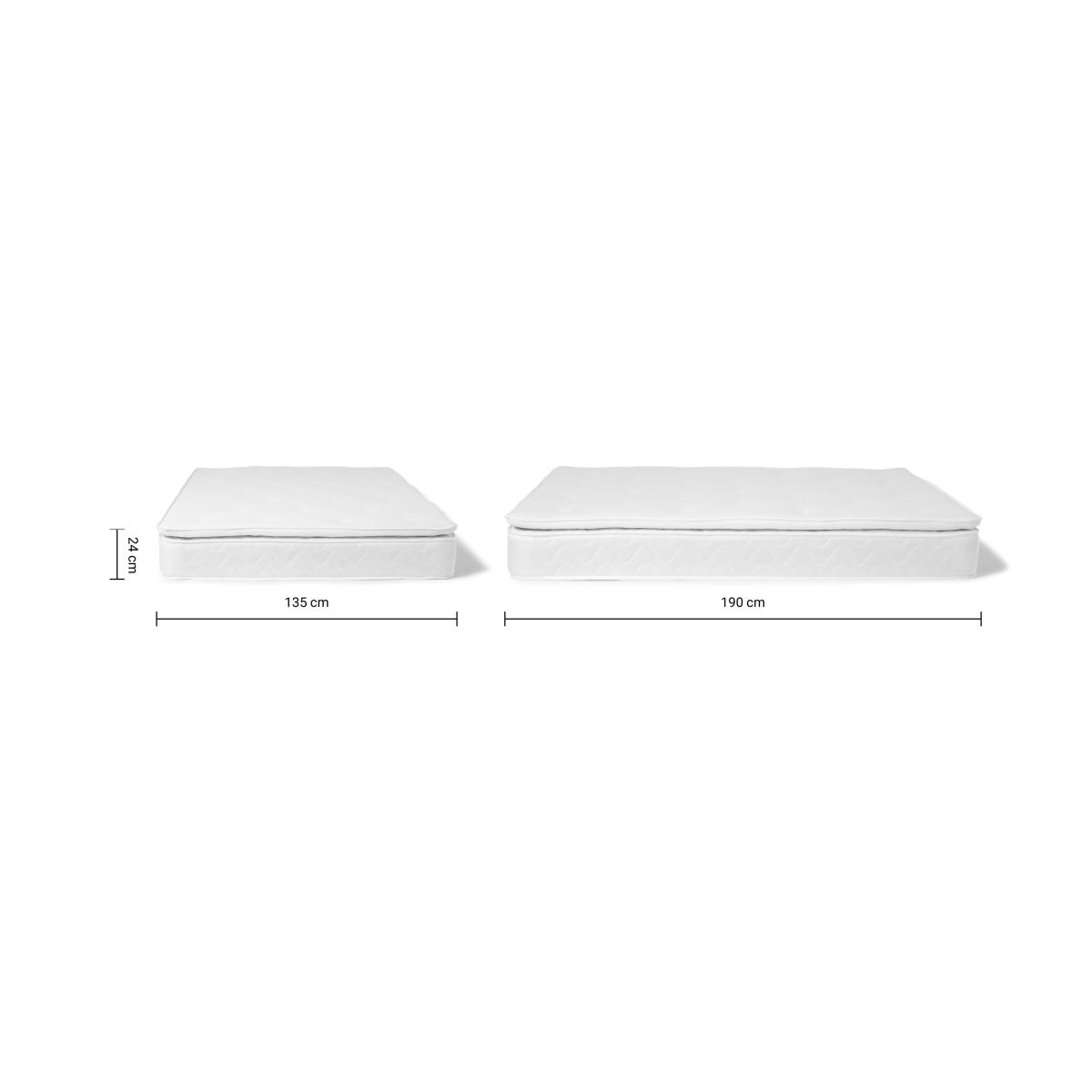 Noto Open Coil Double Mattress with Pillow Top, Medium Tension – image 8