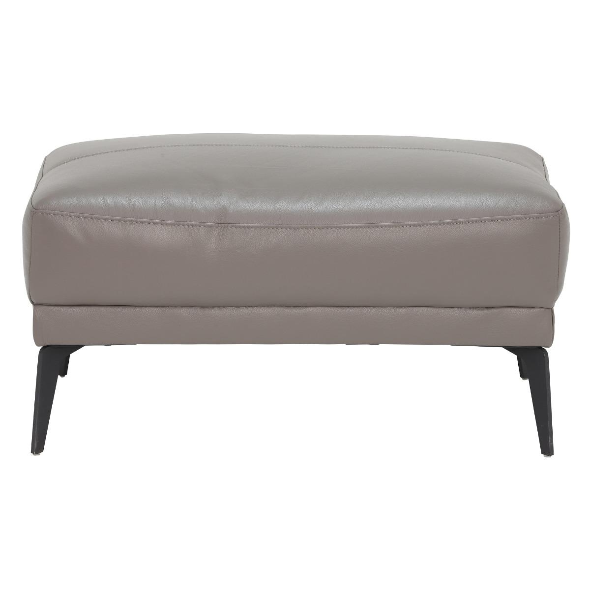 Belgravia Ottoman, Grey Leather | Barker & Stonehouse – image 2