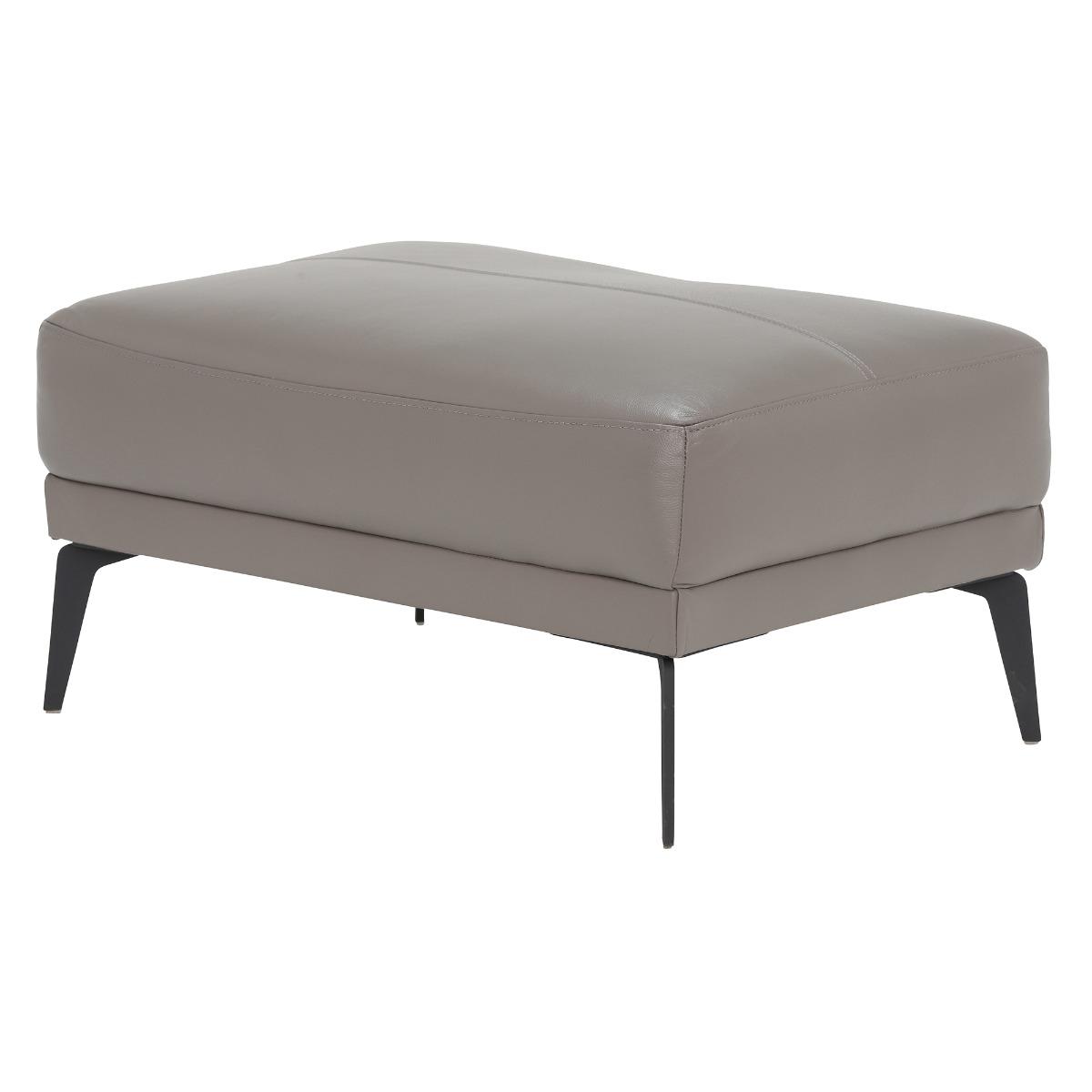 Belgravia Ottoman, Grey Leather | Barker & Stonehouse – image 3