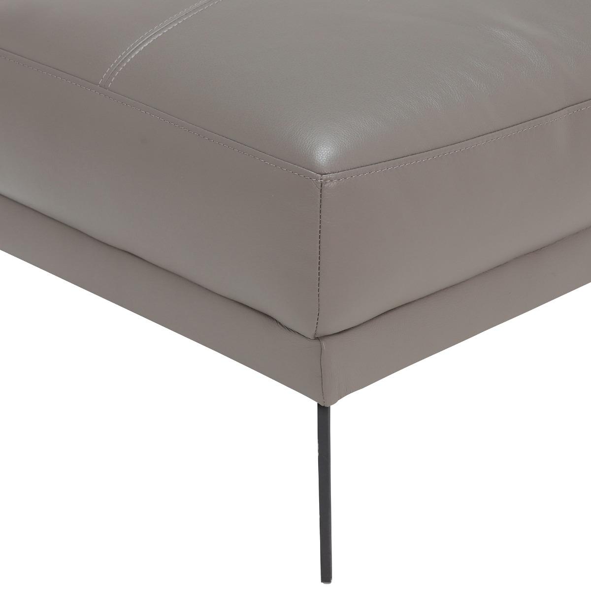 Belgravia Ottoman, Grey Leather | Barker & Stonehouse – image 4