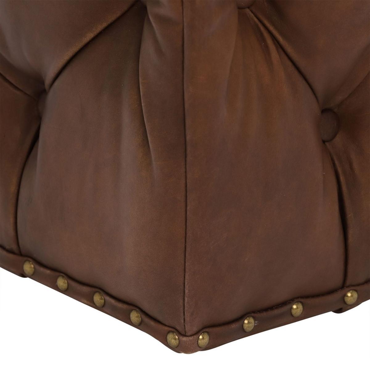 Timothy Oulton Lord Digsby Small Rectangle Leather Footstool – image 5