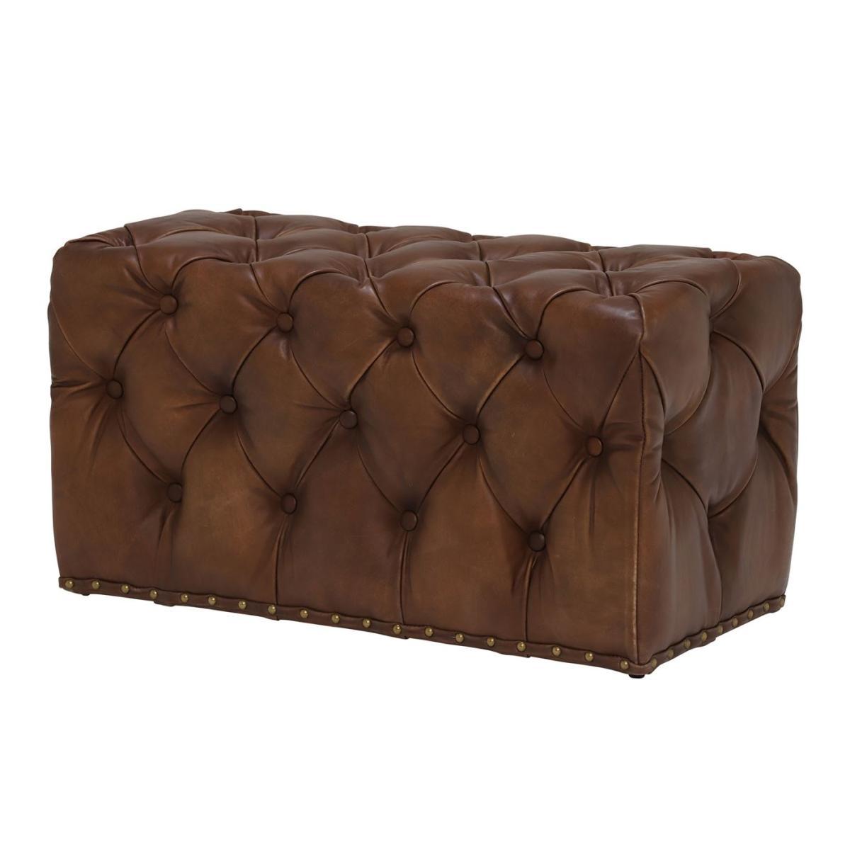 Timothy Oulton Lord Digsby Small Rectangle Leather Footstool – image 6