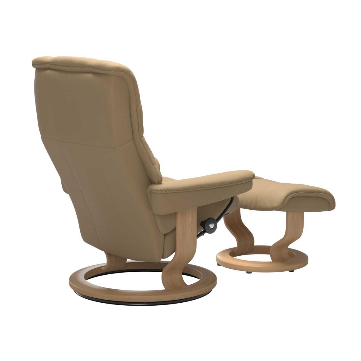 Stressless Mayfair Large Classic Recliner Chair & Footstool, Neutral | Barker & Stonehouse – image 3