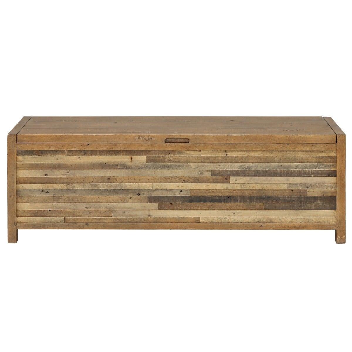 Charlie Reclaimed Wood Large Rectangular Blanket Box, Brown | Barker & Stonehouse – image 2