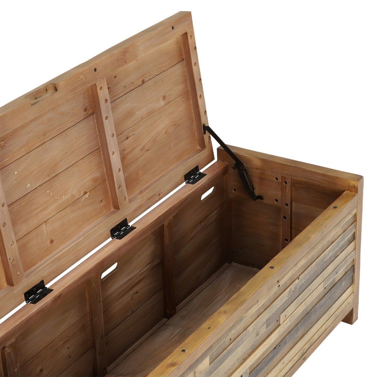 Charlie Reclaimed Wood Large Rectangular Blanket Box, Brown | Barker & Stonehouse – image 4