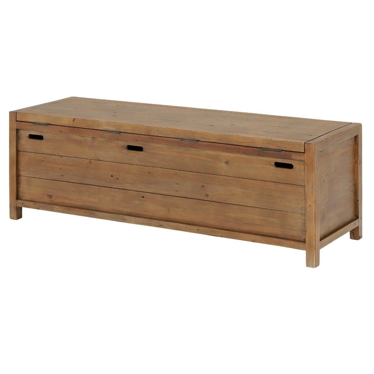 Charlie Reclaimed Wood Large Rectangular Blanket Box, Brown | Barker & Stonehouse – image 6