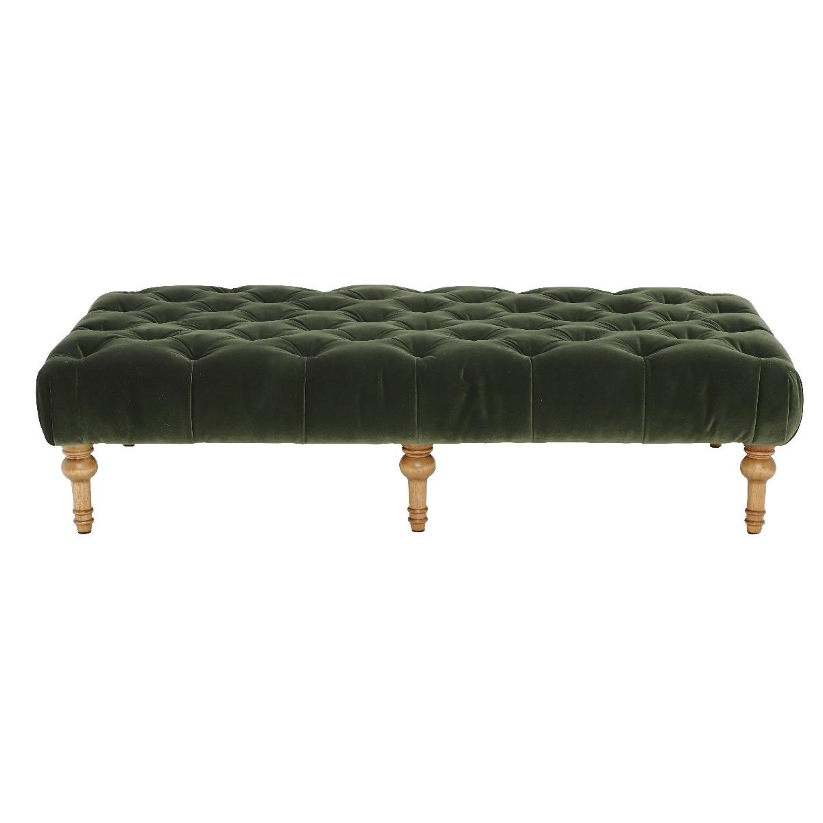 Melville Footstool, Green Fabric | Barker & Stonehouse – image 2