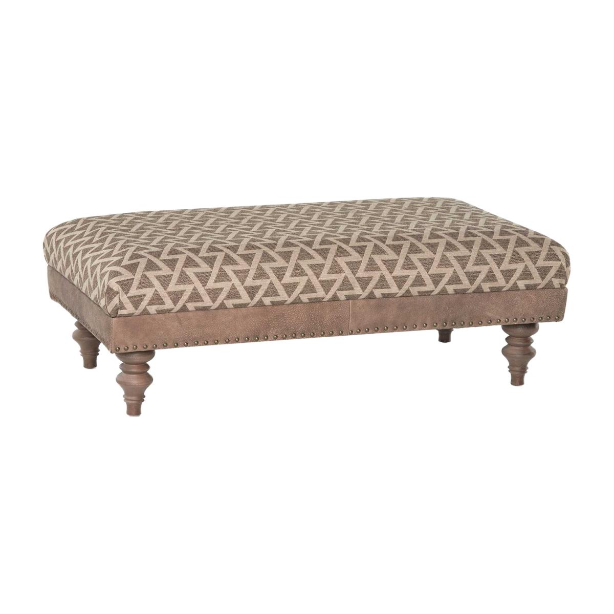 Darwin Footstool, Brown Leather | Barker & Stonehouse – image 1