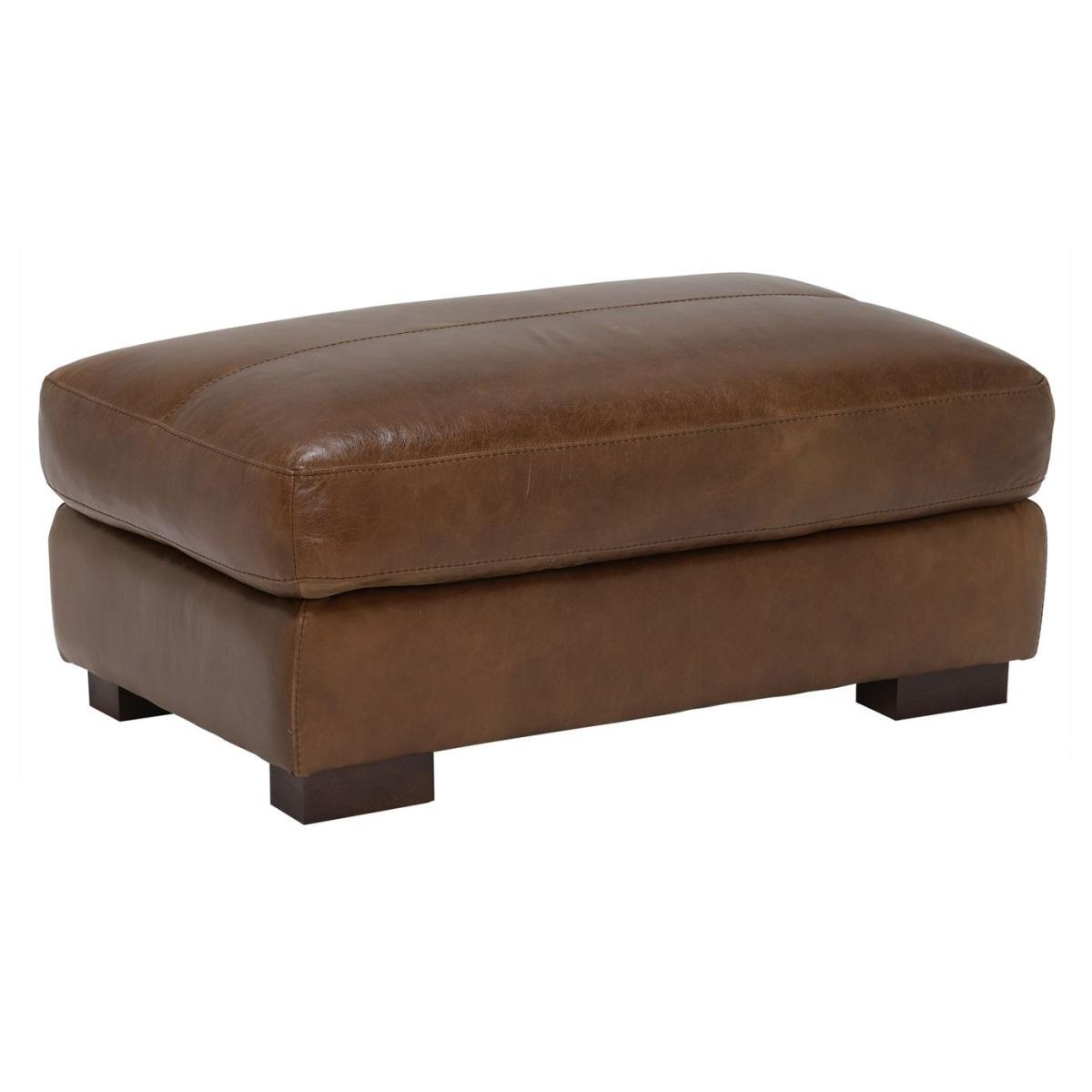 Lorenza Leather Footstool, Fibre Seats – image 2