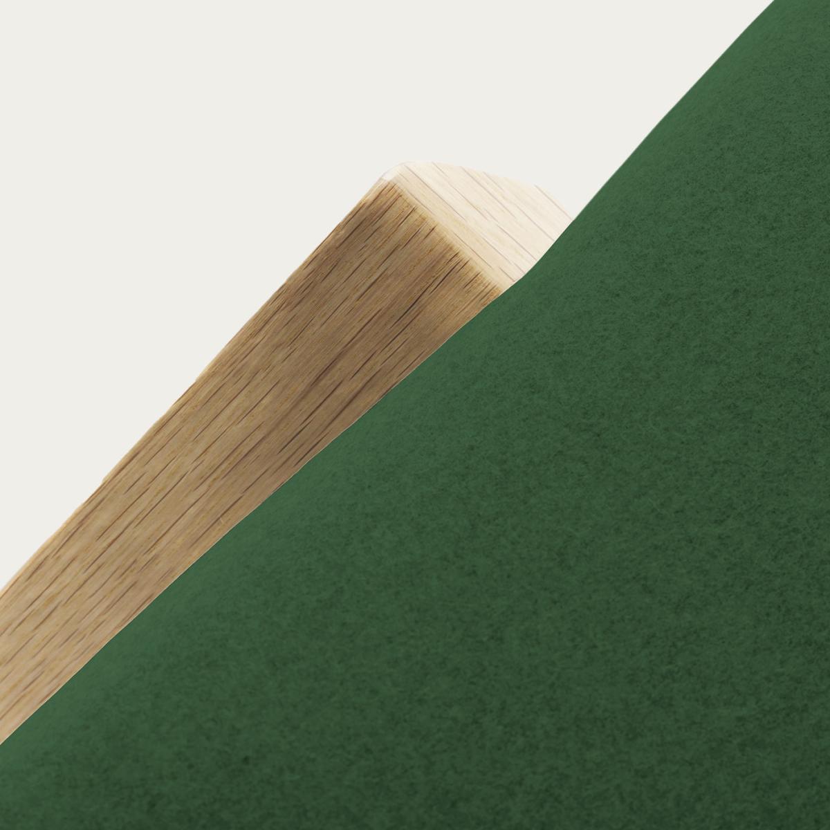 Leaf Green Retrostar Footstool Wool Line - Oak Frame – image 4
