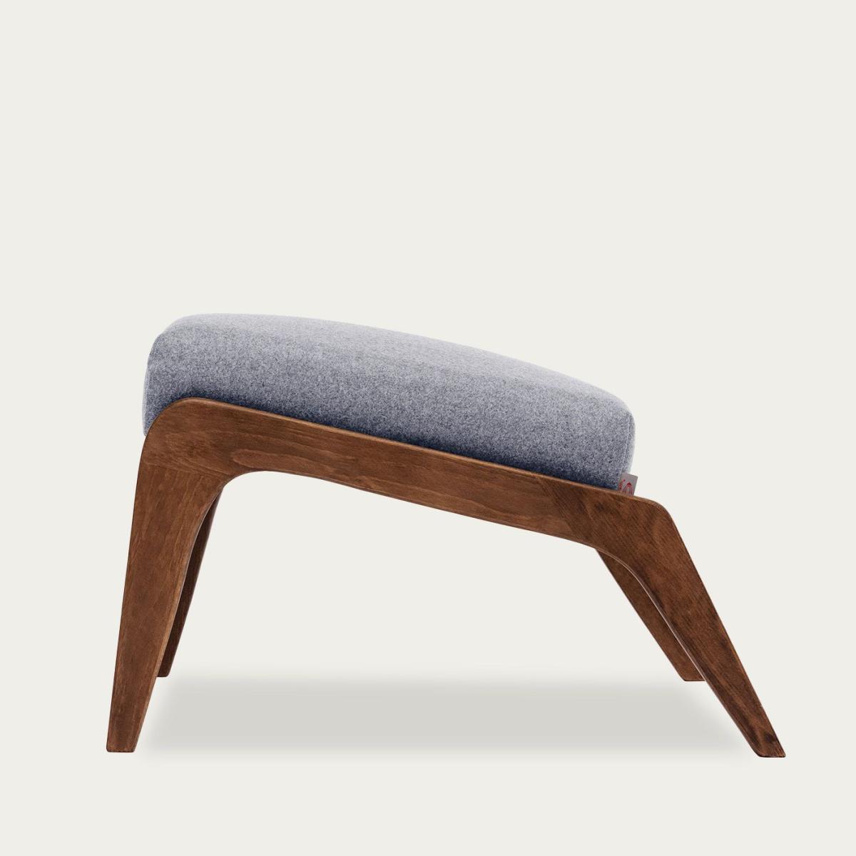 Stone Grey Apollo Lounge Footstool Wool Line – image 3