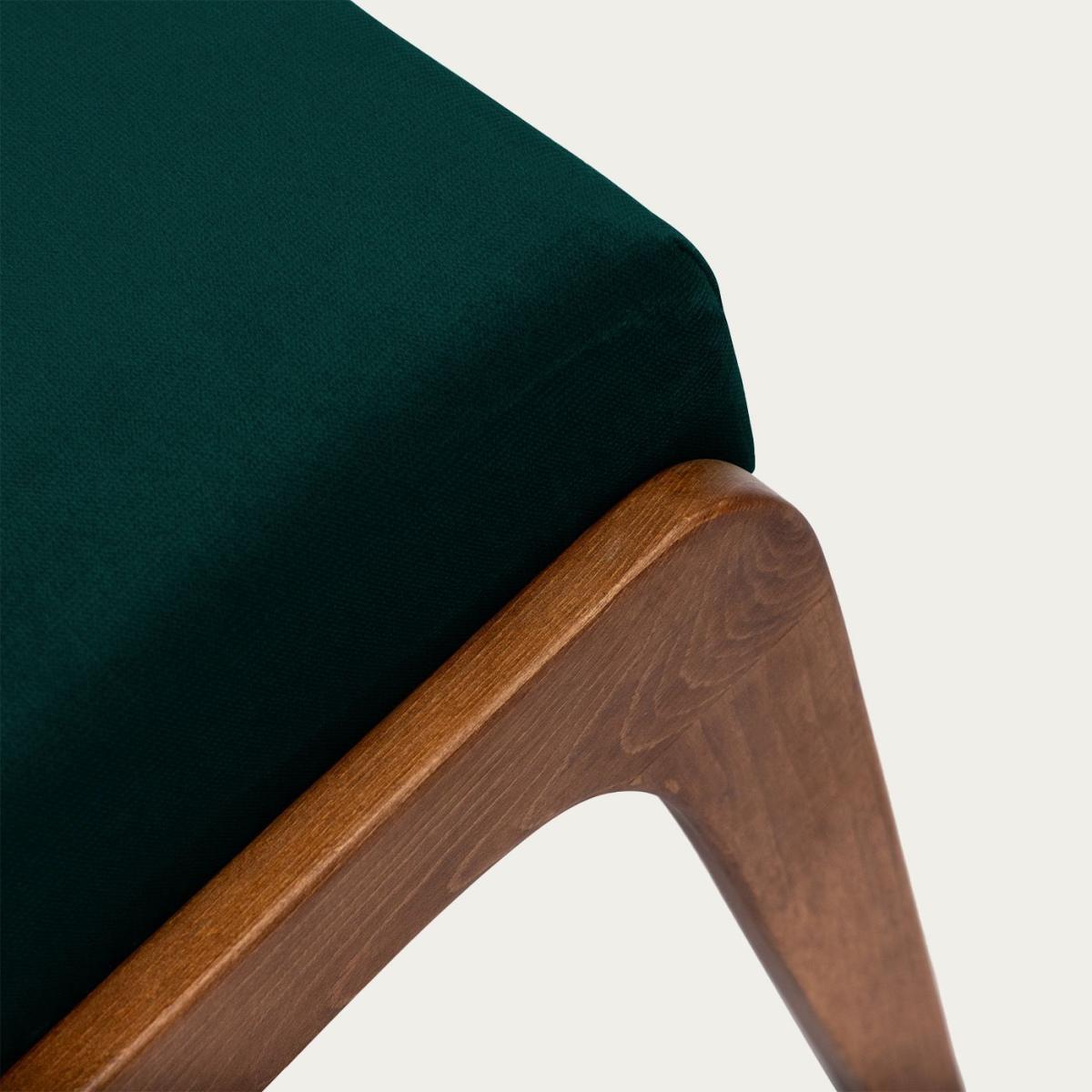 Hunter Green Apollo Lounge Footstool Velvet Line – image 2