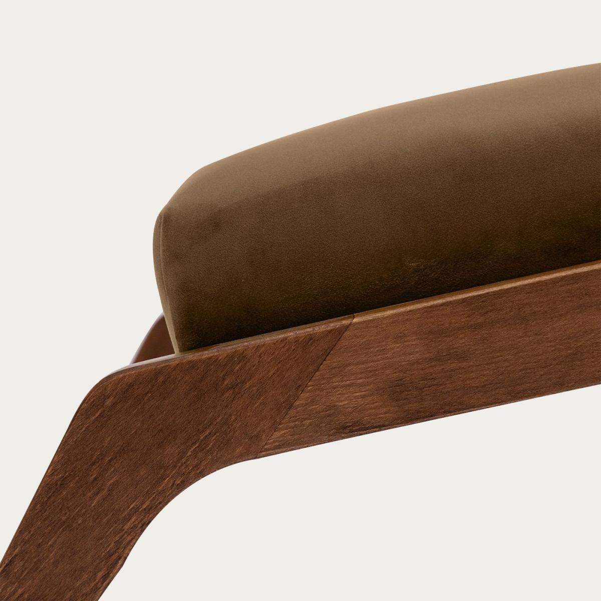 Caramel Apollo Lounge Footstool Premium Velvet Line – image 2