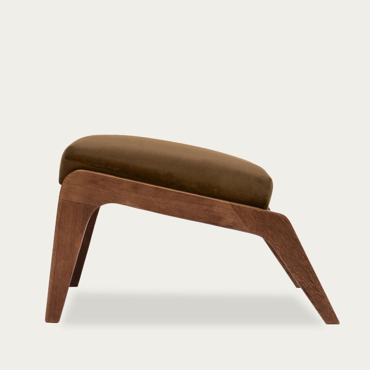 Caramel Apollo Lounge Footstool Premium Velvet Line – image 3