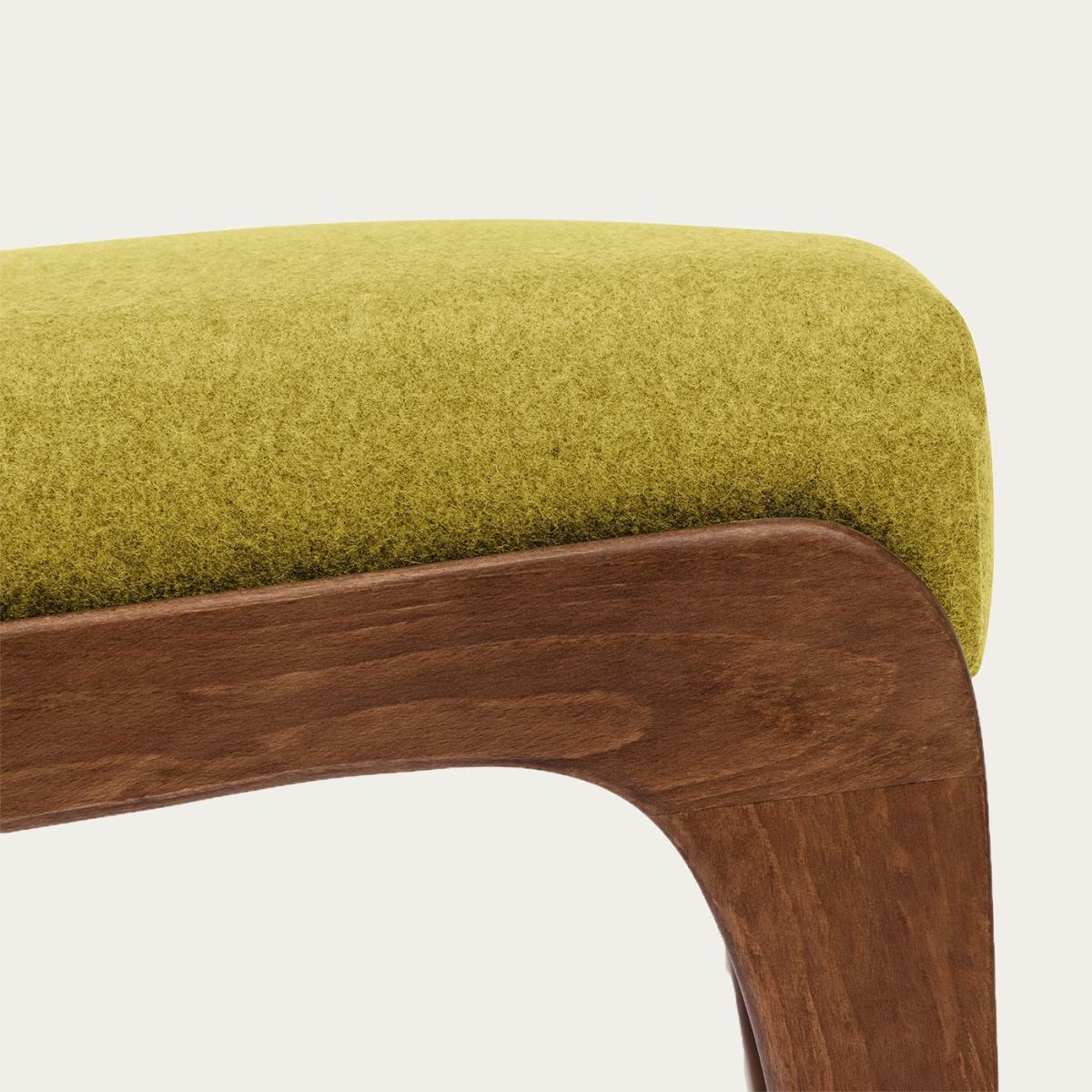Lime Yellow Apollo Lounge Footstool Wool Line – image 2