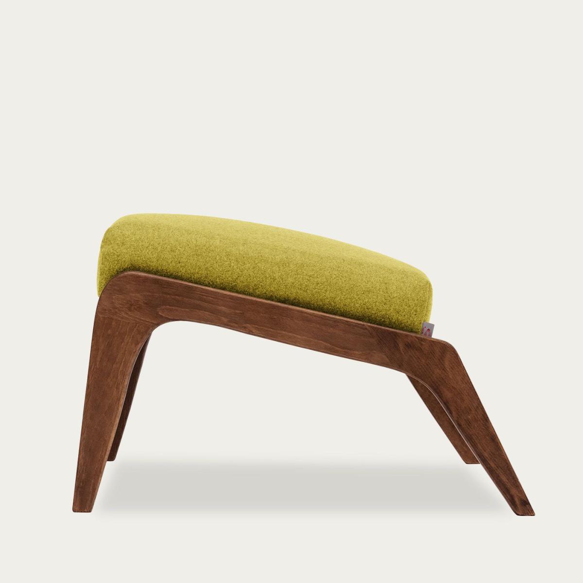 Lime Yellow Apollo Lounge Footstool Wool Line – image 3