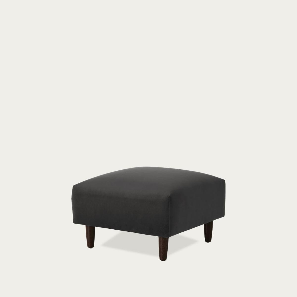 Charcoal Model 05 Velvet Footstool – image 3