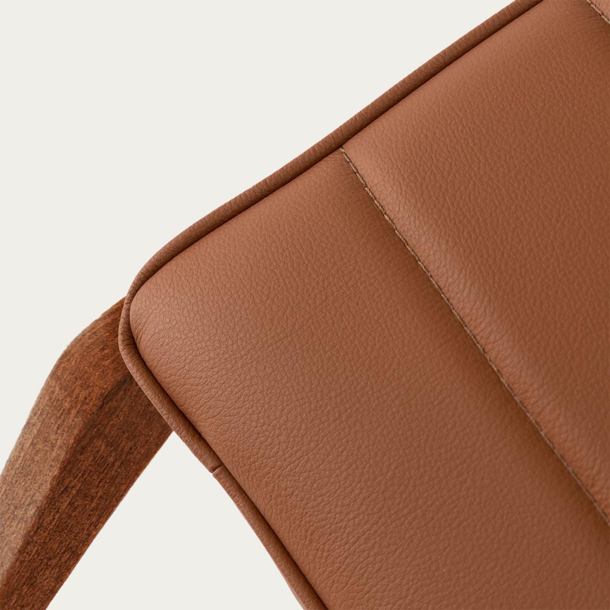 Brown Apollo Lounge Footstool Leather – image 2