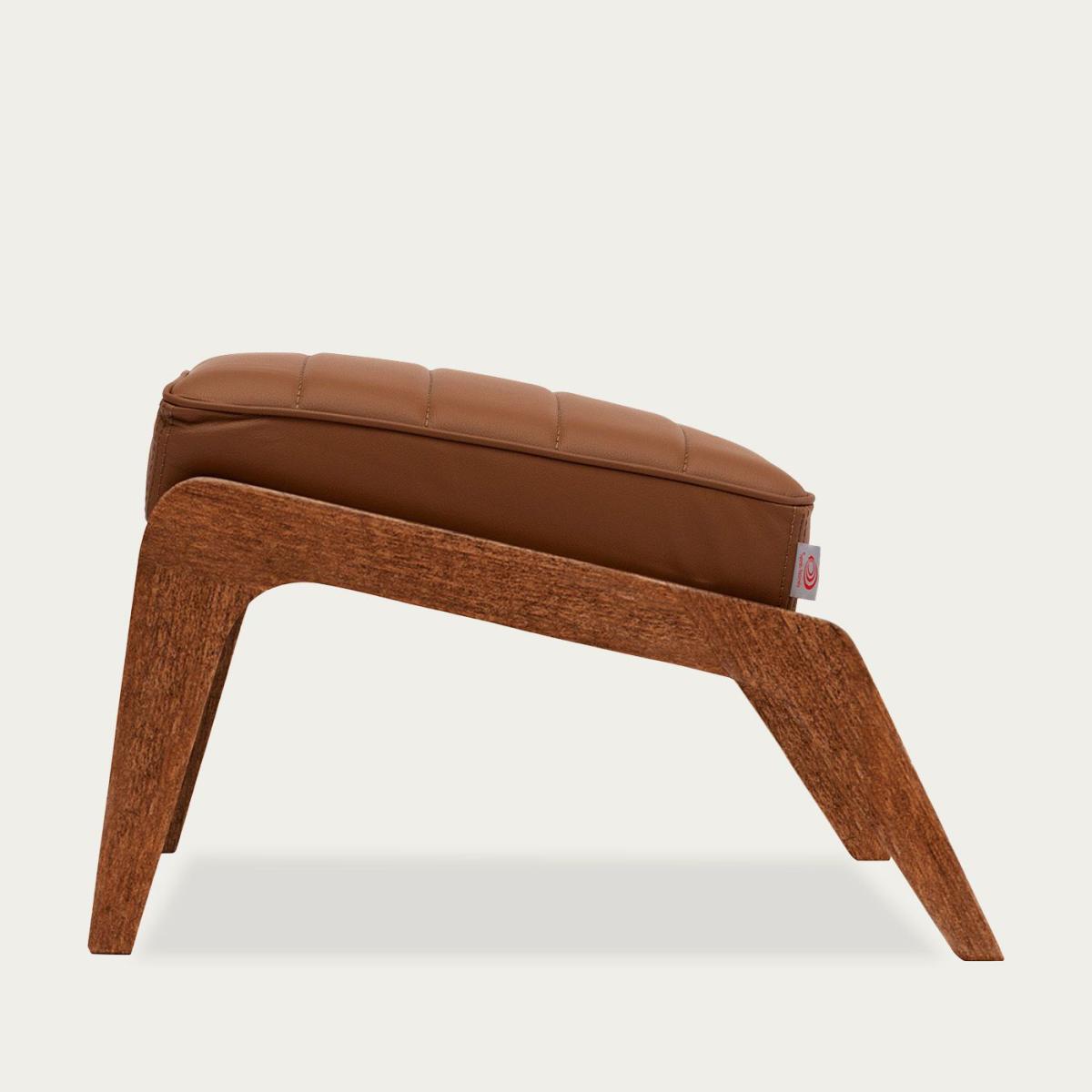 Brown Apollo Lounge Footstool Leather – image 3