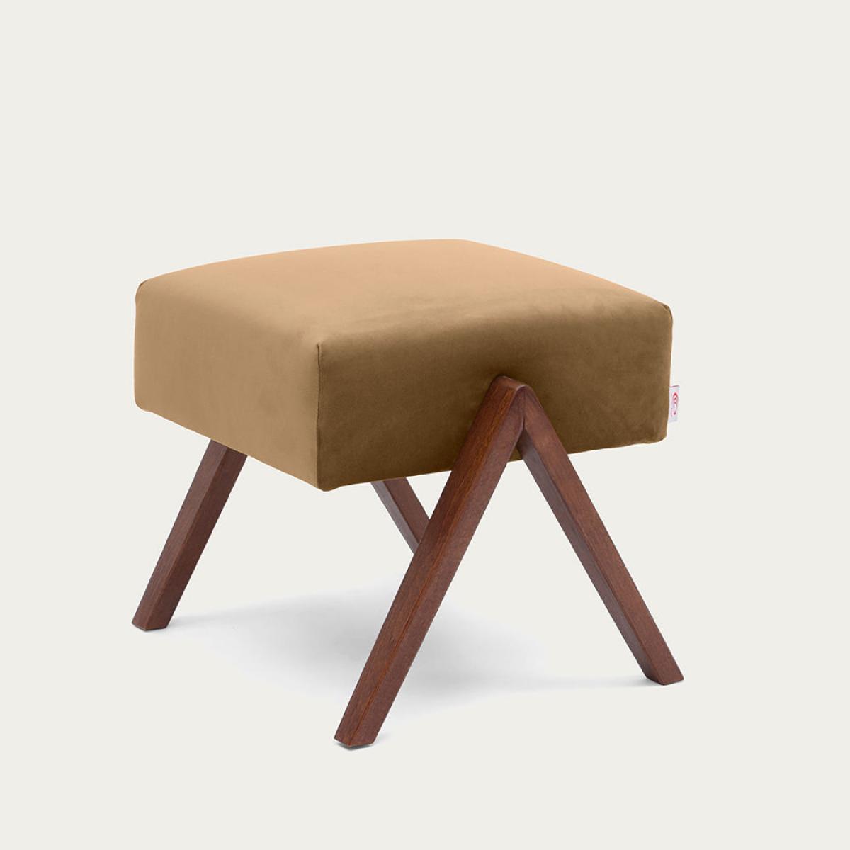 Caramel Retrostar Footstool Premium Velvet Line – image 2