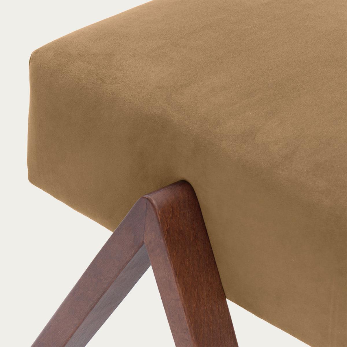 Caramel Retrostar Footstool Premium Velvet Line – image 3