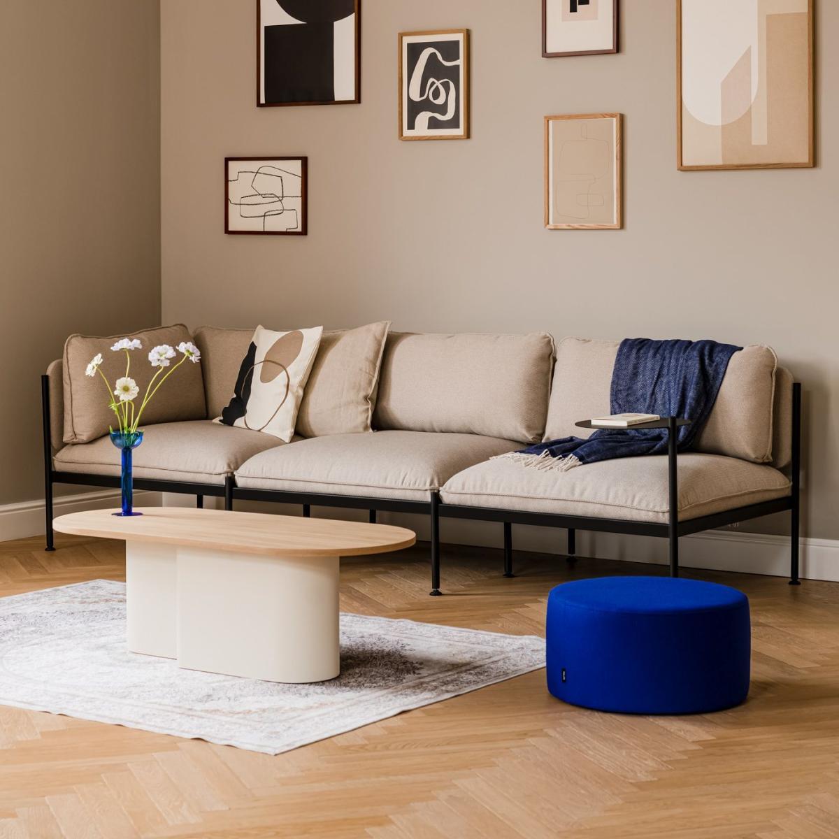Blueberry Pie Short Folk Pouf – image 4