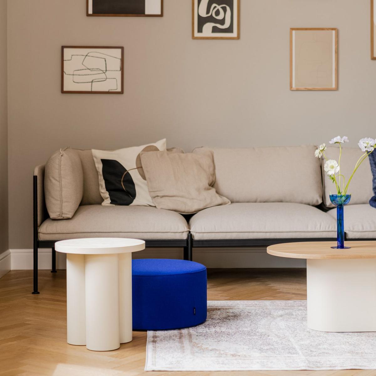 Blueberry Pie Short Folk Pouf – image 5