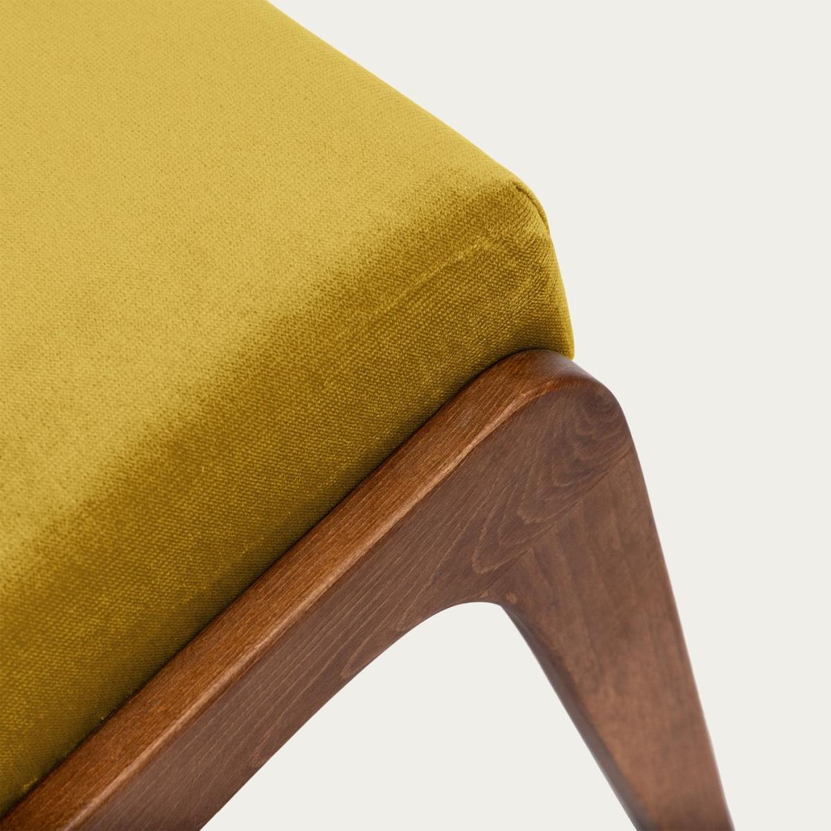 Lemon Apollo Lounge Footstool Velvet Line – image 2