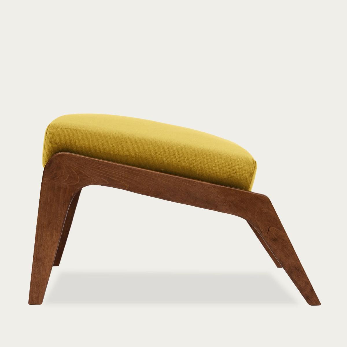 Lemon Apollo Lounge Footstool Velvet Line – image 3