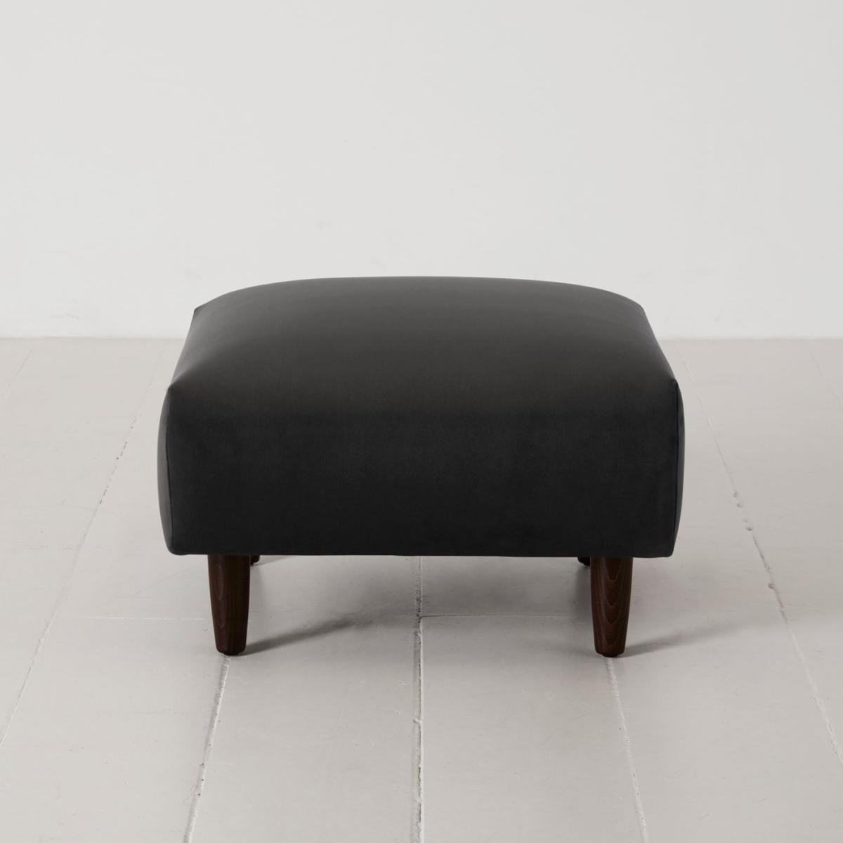 Charcoal Model 05 Velvet Ottoman – image 2