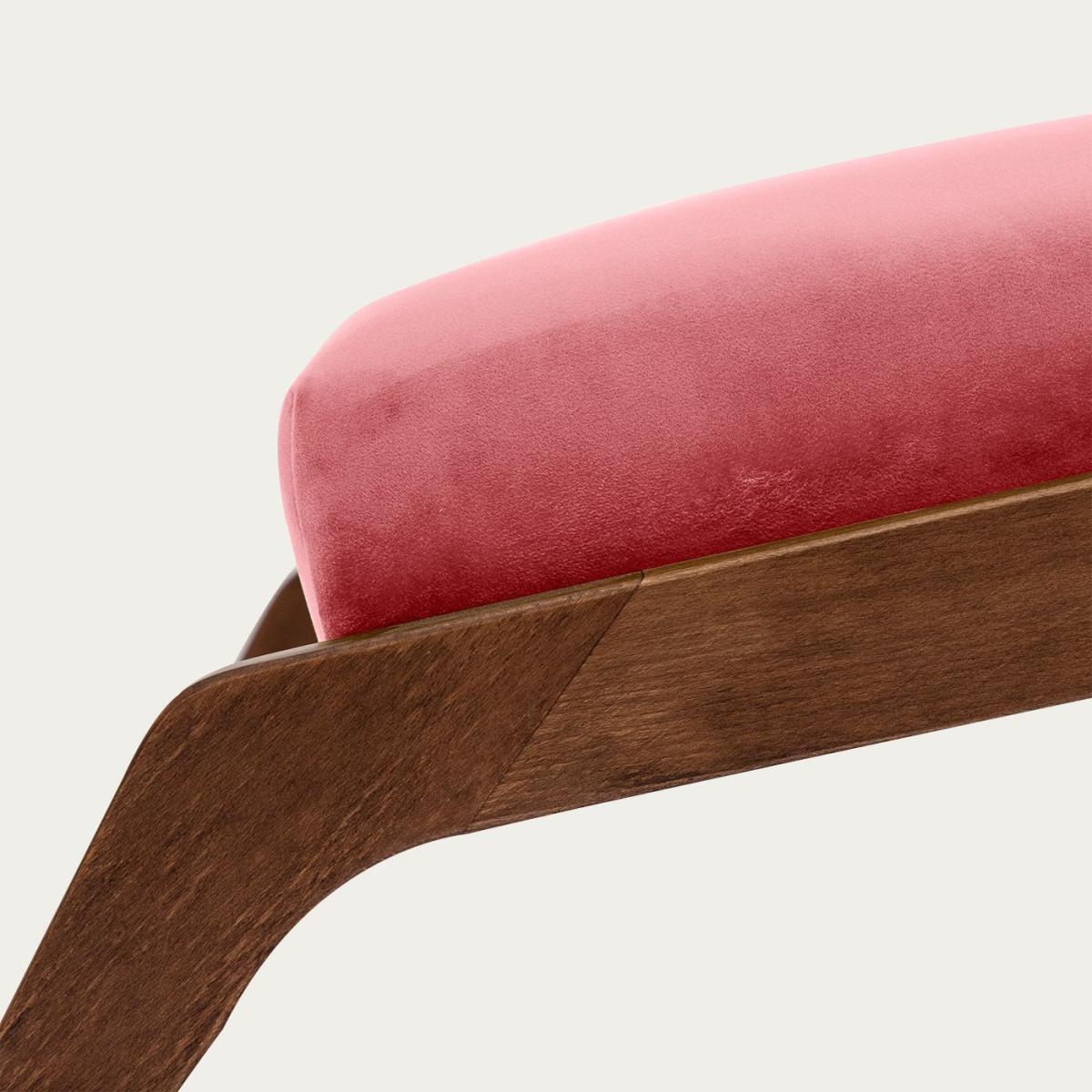Light Rose Apollo Lounge Footstool Premium Velvet Line – image 2