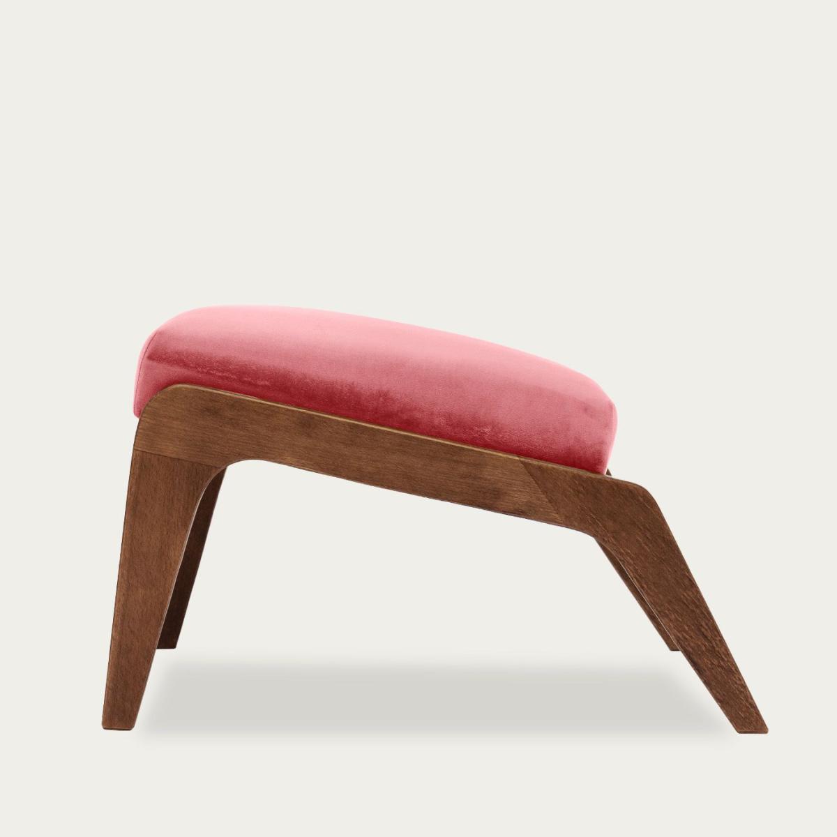 Light Rose Apollo Lounge Footstool Premium Velvet Line – image 3