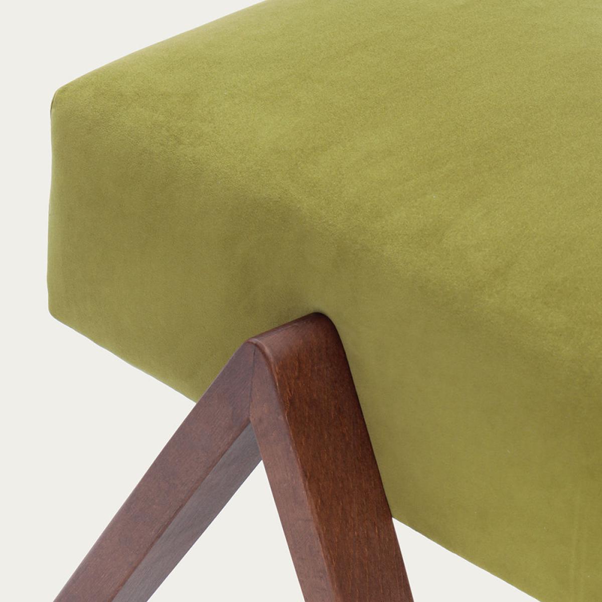 Olive Green Retrostar Footstool Premium Velvet Line – image 3