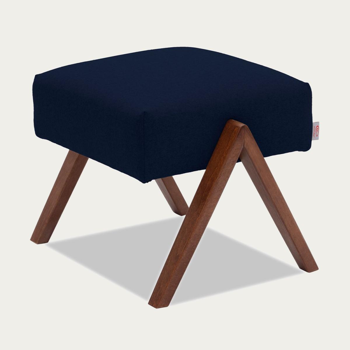 Ink Blue Retrostar Footstool Wool Line – image 4