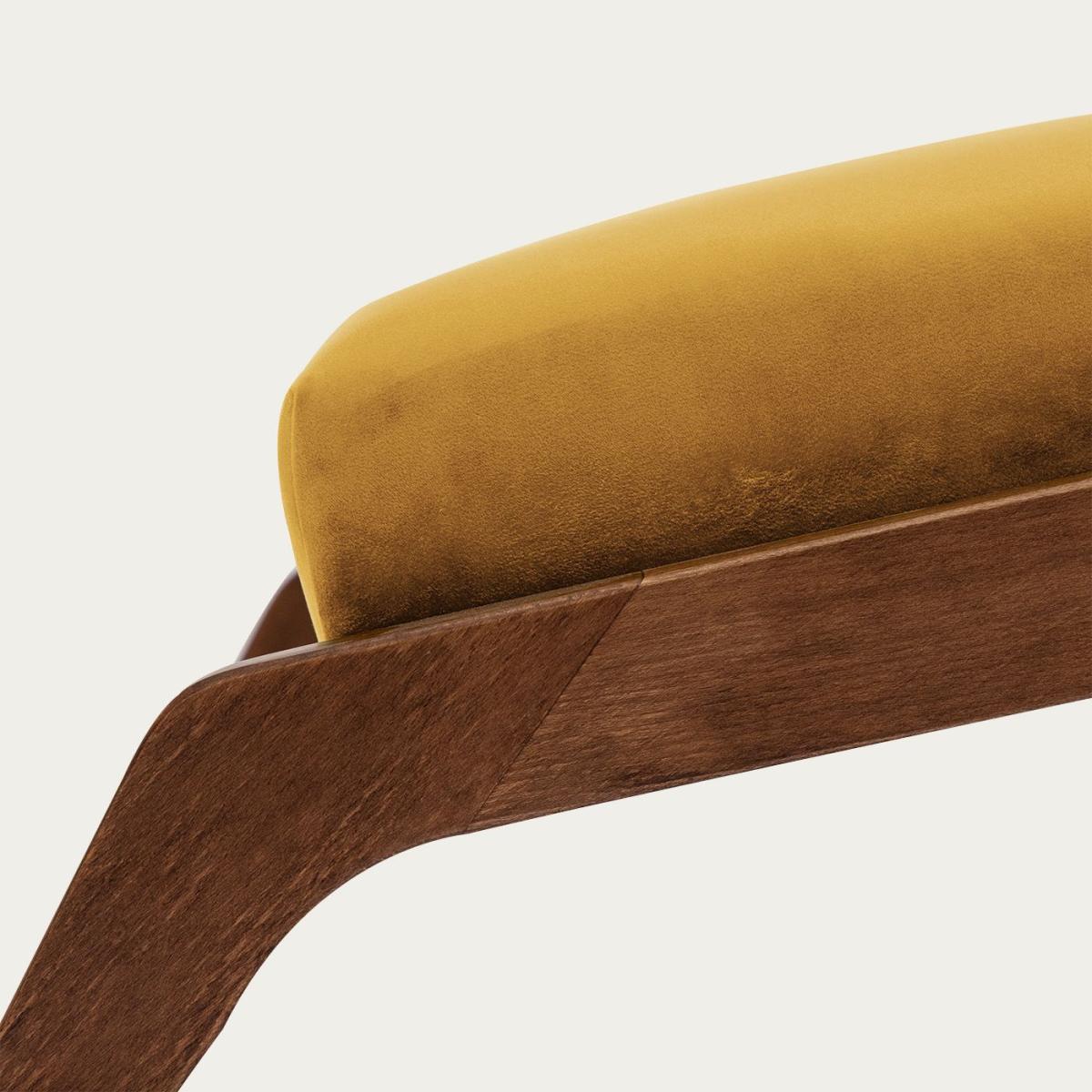 Amber Apollo Lounge Footstool Premium Velvet Line – image 2