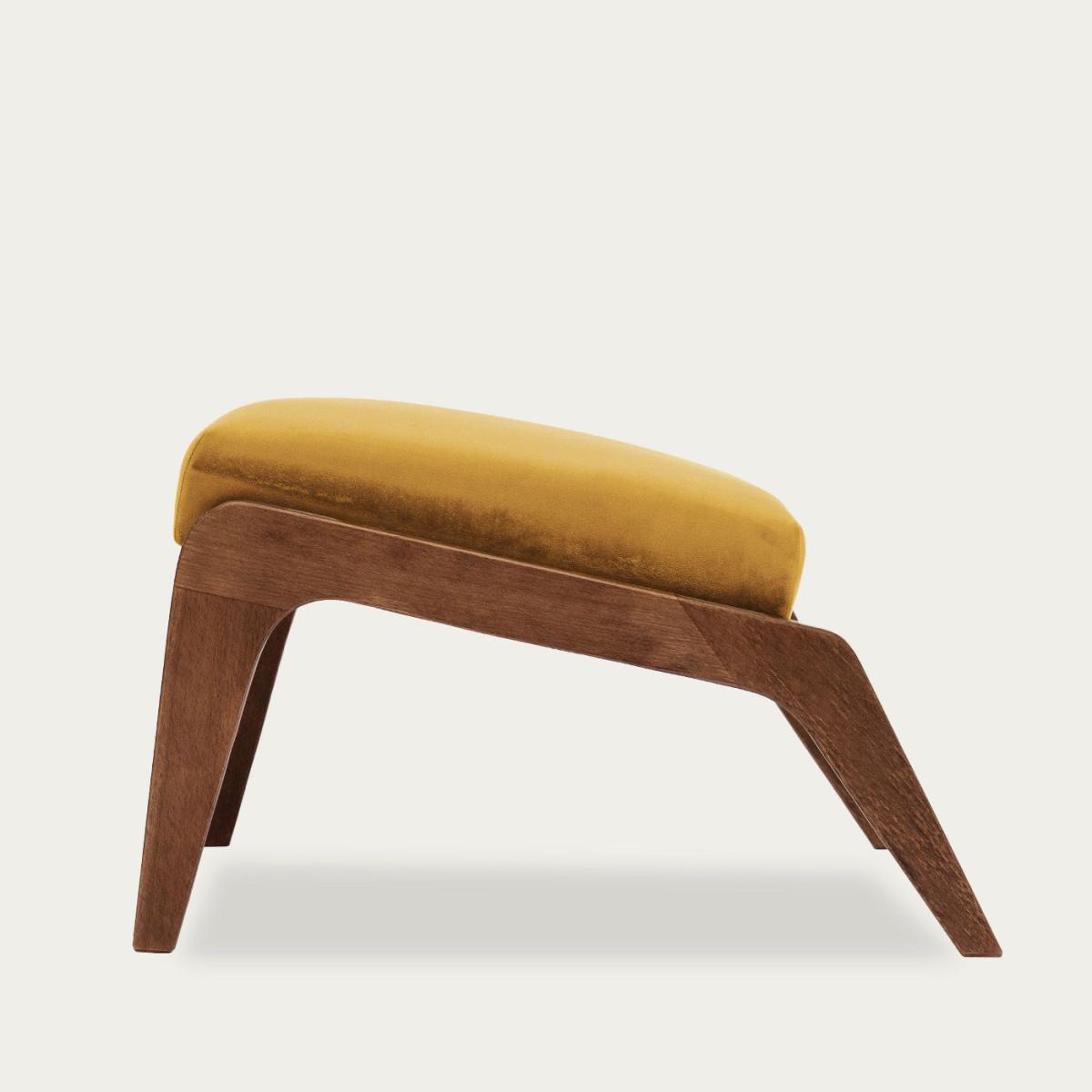 Amber Apollo Lounge Footstool Premium Velvet Line – image 3