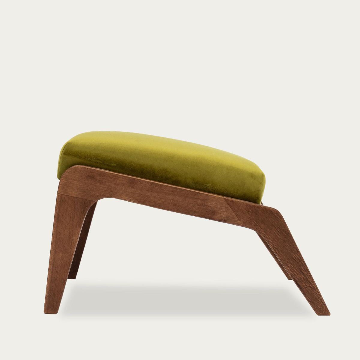 Olive Green Apollo Lounge Footstool Premium Velvet Line – image 3