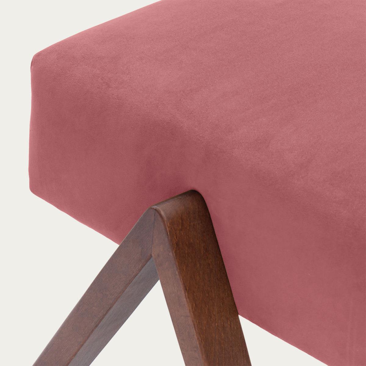 Light Rose Retrostar Footstool Premium Velvet Line – image 3
