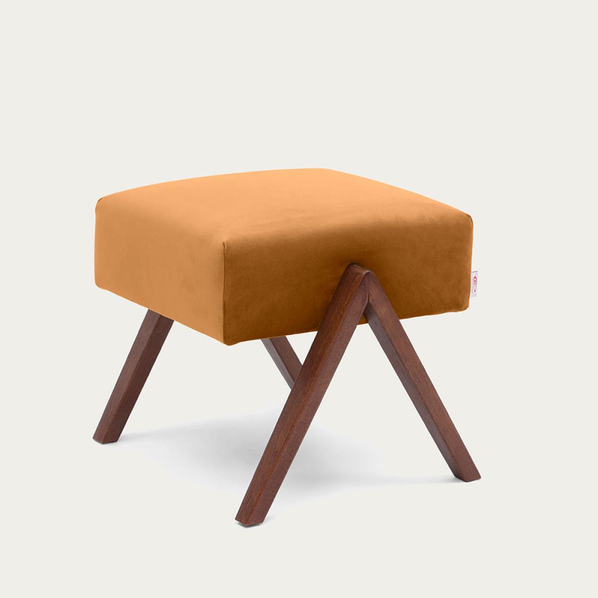 Orange Retrostar Footstool Premium Velvet Line – image 2