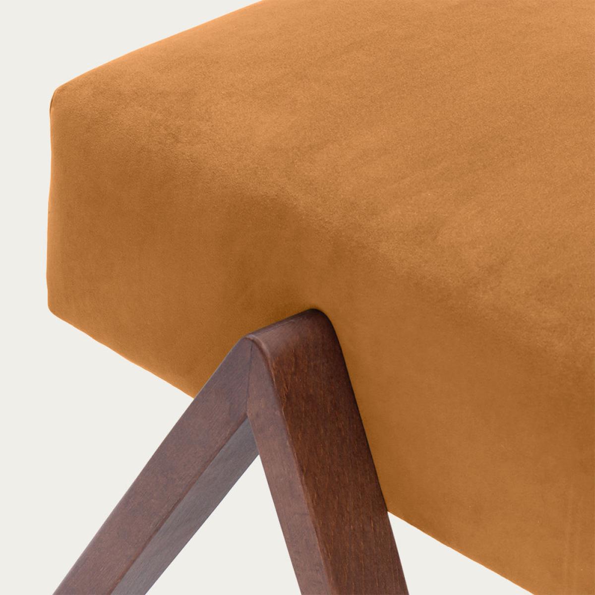 Orange Retrostar Footstool Premium Velvet Line – image 3