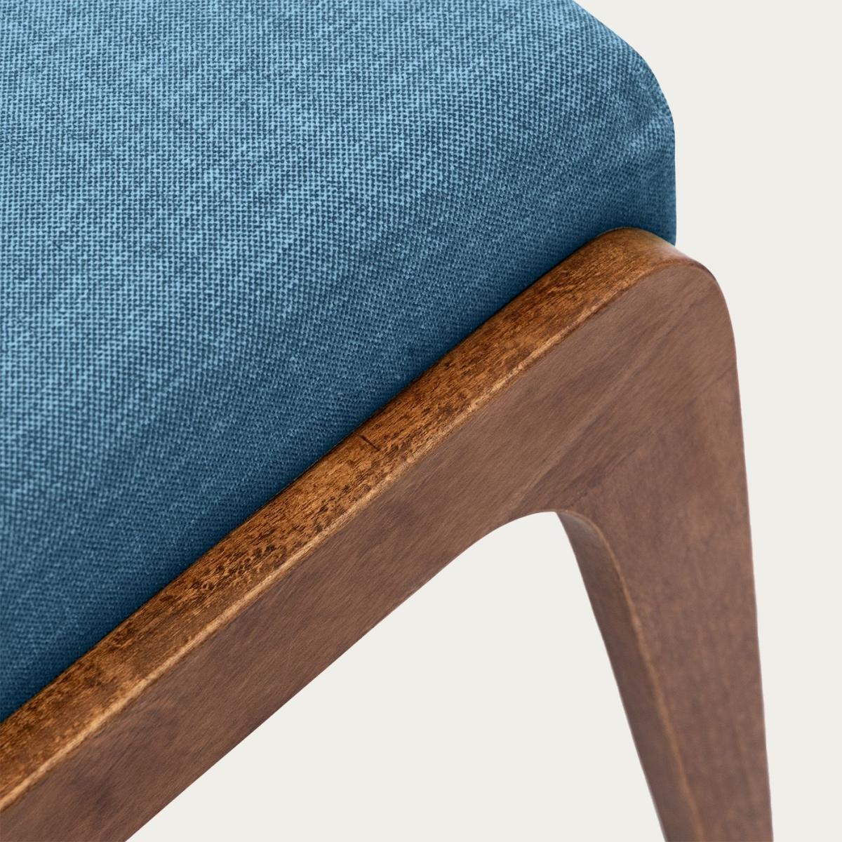 Denim Blue Apollo Lounge Footstool Facility Line – image 2